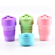 Load image into Gallery viewer, 350ML Silicone Folding Coffee Cups Portable Outdoors Travel Drinking Mug Collapsible Water Tea Cup
