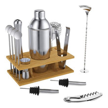 Load image into Gallery viewer, 14pcs 304 Stainless Steel Bartender Cocktail Bartender Tool Stainless Bar Cocktail Shaker Set Barware Kit
